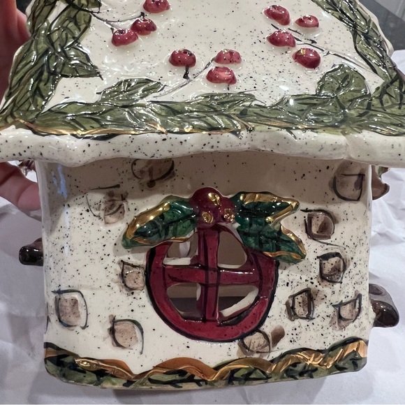 Blue Sky Holly Berry Tealight House Heather Goldminc holiday Christmas decor - Picture 12 of 17